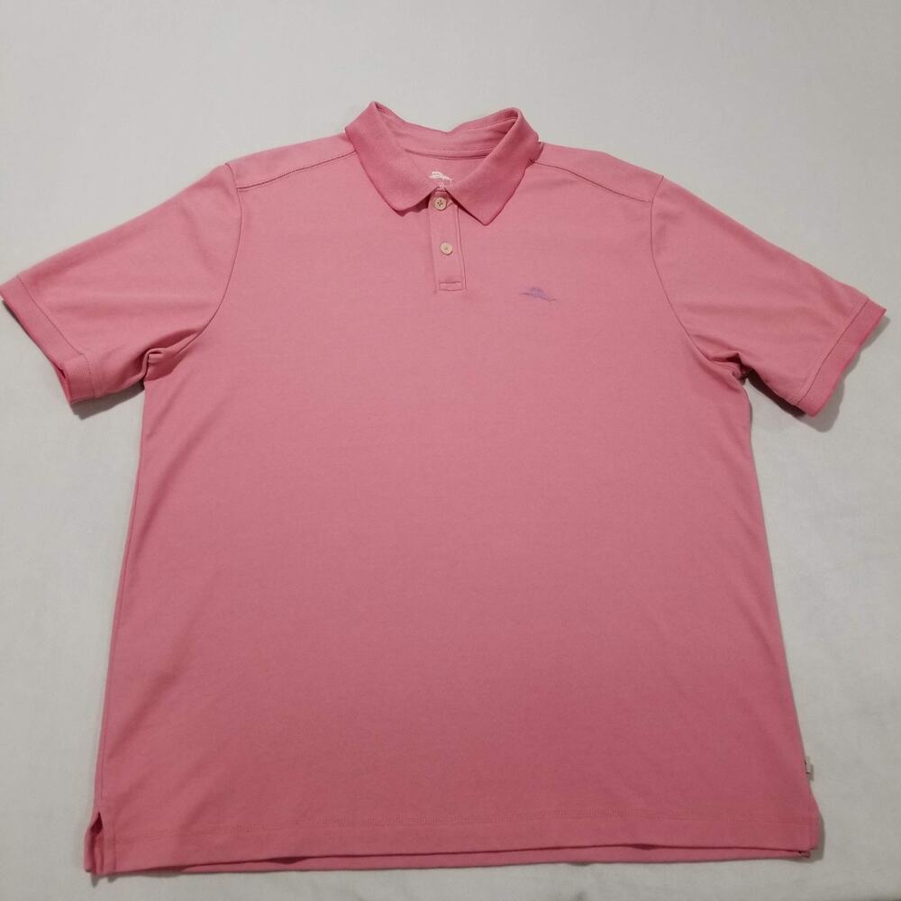 Tommy Bahama Polo Mens Large Golf Shirt Short Sleeve ST226363TX Pink Confetti - Picture 11 of 11